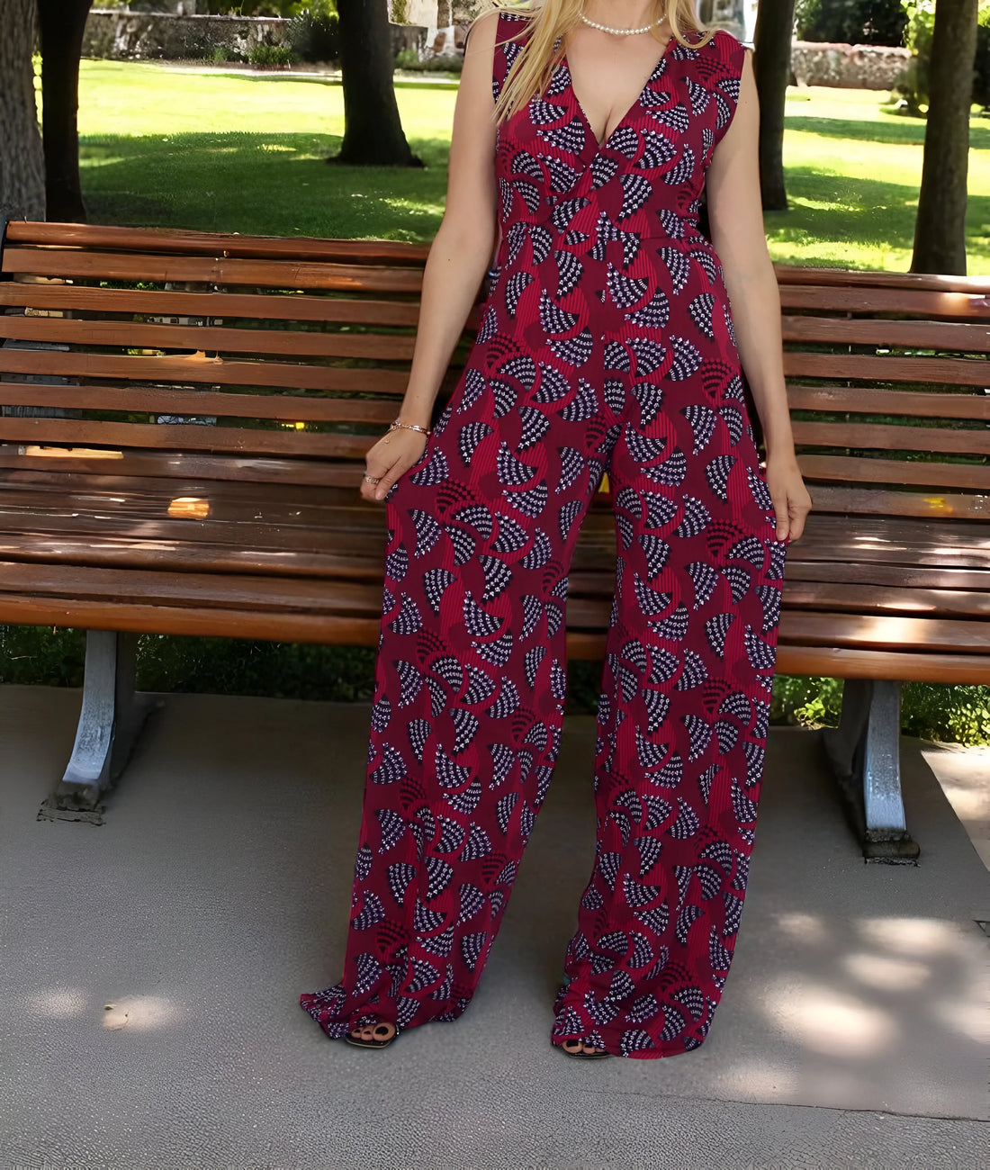 Rhythmic Print Jumpsuit